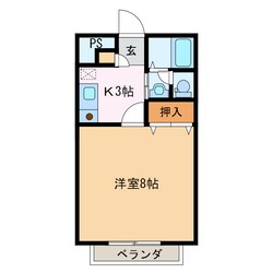 伊勢中川駅 徒歩18分 2階の物件間取画像